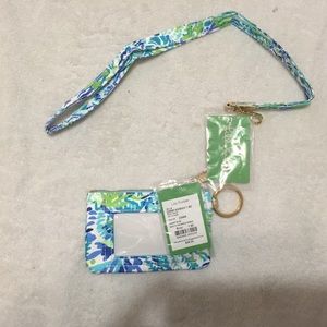 Lilly Pulitzer Key ID Case and Lanyard💚💙